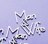 Chipboard - výsek - Man and wife - 3ks