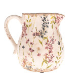 Keramický vintage džbánek s čajovými růžemi - 18 cm
