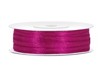 Saténová stuha 3mm - fuchsia - 1m