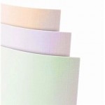Tvrdý perleťový papír - plátno bílé se zeleným nádechem - A4