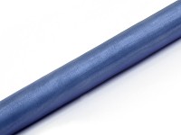 Organza šerpa 36 cm/9 m -  tm.modrá nelemovaná
