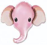 Foliový balonek - růžový slon - 81 cm