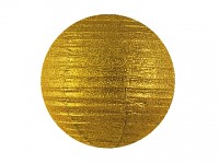 Lampion kulatý brokátový 35 cm - zlatý
