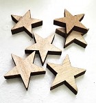 Dřevěná hvězdička 5 cm  - natur 