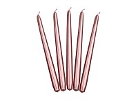 Svíčka konická 24 cm - rosegold metalická