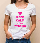 Rozlučkové tričko  only wedding - bílé - vel.XL