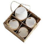 Skořápka bílá závěs - 6 cm Skořápka bílá závěs - 6 cm