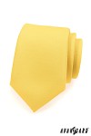 Kravata pánská LUX - matná žlutá