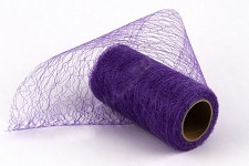 Organza pavučina stuha 12 cm/9 m- tm.fialová
