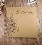 Svatební kniha hostů LUX - recykl mandala