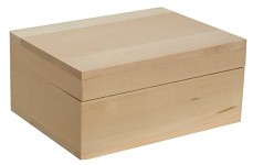 Dřevěná krabička obdélníková - na prstýnky