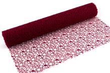 Organza pavučina crude - bordo  - 4,6m
