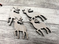 Dřevění jeleni bílí - 4ks  