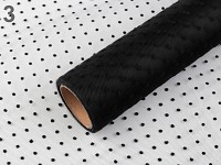 Tyl dekorační s puntíky - černý- 50 cm /1 m 