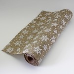 Jutová šerpa natural, bílé vločky 36cm  - 1m 