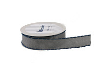 Stuha látková se sametovým okrajem 30 mm/1m - šedomodrá Stuha látková se sametovým okrajem 30 mm/1m - šedomodrá