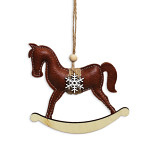 Závěsný houpací koník koženkový - hnědý - 115 mm Závěsný houpací koník koženkový - hnědý - 115 mm