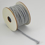 Textilní provázek splétaný - šedý - 1m 