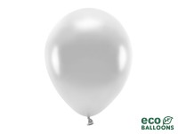 Balonek latexový 30 cm - metalický stříbrný - 1ks
