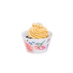 Svatební košíček na dortíky (muffin) - květinový věnec - 12 ks