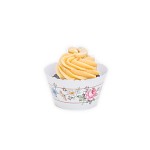 Svatební košíček na dortíky (muffin) - květinový rám - 12 ks