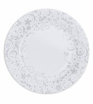 Papírové talíře - bílé s motýly  - 8ks