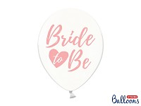 Balonky čiré s růžovým nápisem Bride to be - 1 ks