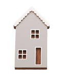 Dřevěný domeček 12 x 6 cm - šedý