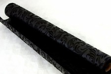 Vlizelín vintage vzor - 50cm - 4,5m - černý