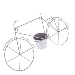 Kovové kolo na zeď - stojan na květináč  - sv. šedé