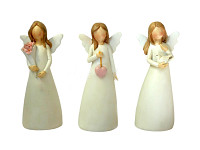Anděl ivory 14 cm - 3 pozice