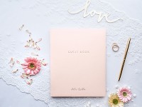 Svatební kniha hostů - pudrově růžová velká