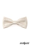 Motýlek 12 cm - krémový s výšivkou