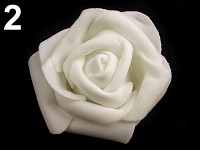 Růžička velká pěnová - bílá - 1 ks