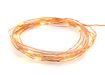 Světelný řetěz  zlatý - teplé světlo  - 80 LED - 4 m