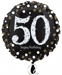 Foliový balonek - happy birthday - 50 let - 43 cm