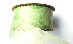 Vlizelínová stuha vintage 4cm/9m - sv.zelená