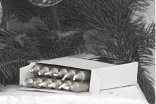 Stromečkové svíčky - stříbrné - 12ks