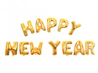 Foliový nápis zlatý - HAPPY NEW YEAR