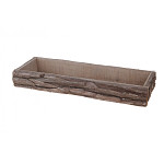 Aranžovací tác dřevěný s kůrou  - 39 x 15 x 5 cm 