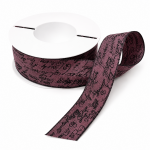 Vánoční stuha s drátem  40mm - švestková - 1 m 