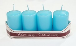 Adventní svíce - tyrkysové 40 x 70 mm