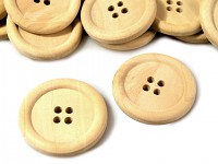 Dřevěné knoflíky malé - 48 ks