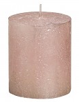 Svíčka rustikální - 8 cm - rosegold metalická