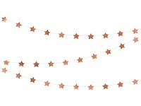 Girlanda hvězdičky rosegold - 360 cm