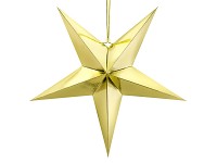 Papírová hvězda 70 cm - zlatá