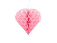 Honeycomb - srdce - růžové 30 cm