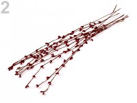 Větvička s pupeny - červená 3 ks