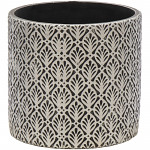 Obal na květinu keramika 9x8 cm vzor - stříbrný 