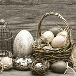 Ubrousky velikonoční šedé - vajíčka  - 20 ks